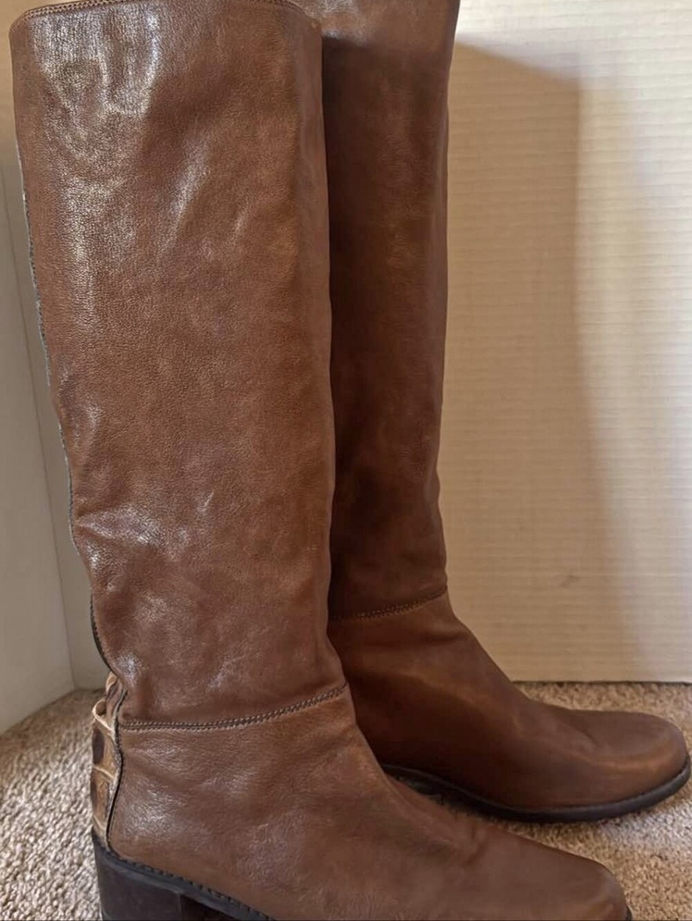 STUART WEITZMAN CROC HORNBACK LEATHER KNEE HIGH BOOTS ✨ - Picture 3 of 11